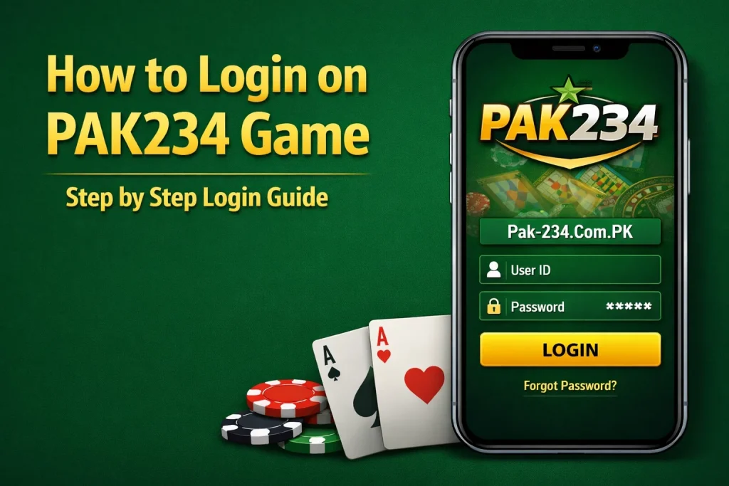 How to Login on PAK234 Game